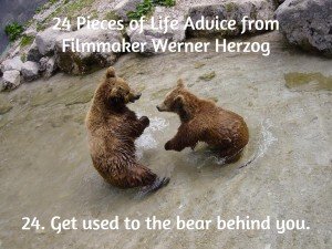 Get used to the bear behind you.